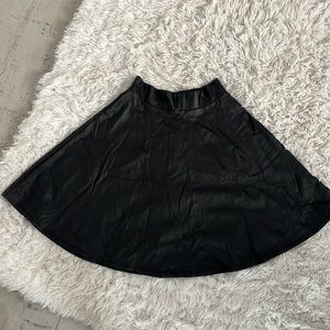 Faux leather, vegan leather skirt